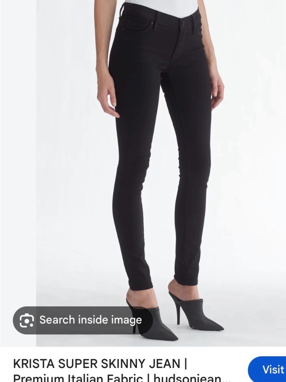 Hudson brand Krista Super Skinny Women’s black jeans sz 30